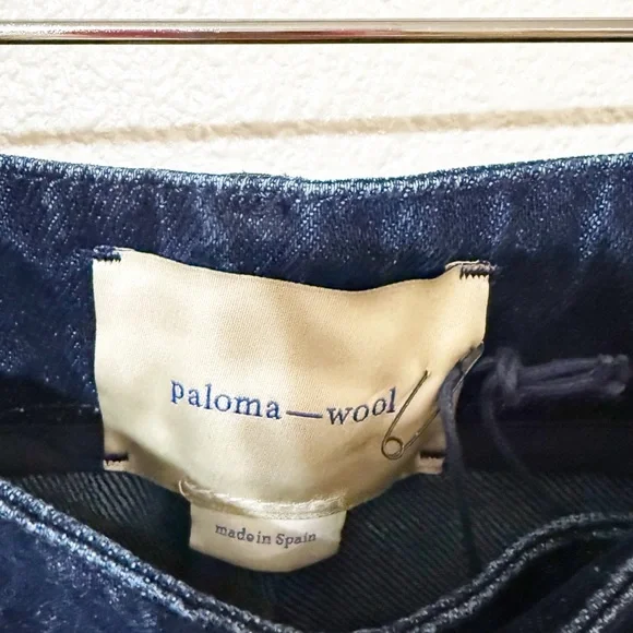 Paloma Wool NEW Vida Jeans Straight Leg Pants Laser Printed Portrait Horses Blue - Picture 11 of 13